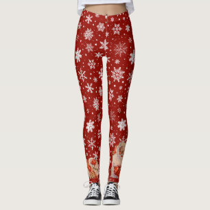 Santa in Snow Leggings