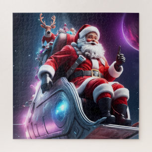 Santa in Space A Futuristic Christmas Odyssey Jigsaw Puzzle