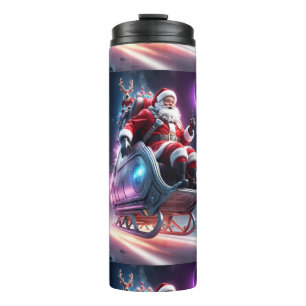 Santa in Space A Futuristic Christmas Odyssey Thermal Tumbler