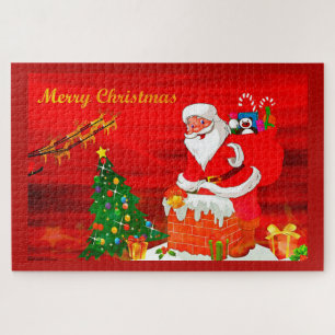 Santa in the Chimney Jigsaw Puzzle