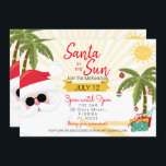 Santa in the sun summer party Australian Christmas Invitation<br><div class="desc">Make your Christmas in July party go off with a Jolly good blast of fun! Whether this is for a birthday or just an excuse to hold a summer party with all the tacky Christmas glitz and glam this invite is sure to impress your guests with our high-quality elements leaving...</div>