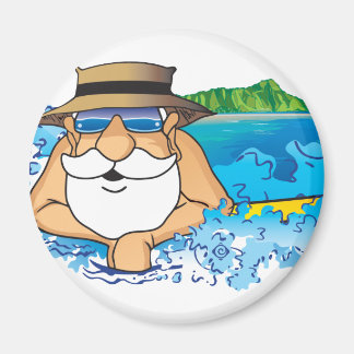 Santa in Waikiki Magnet