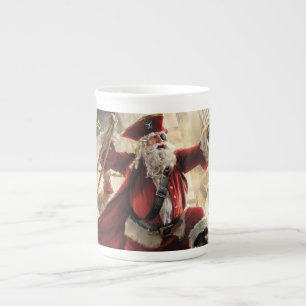 Santa Is A Pirate Bone China Mug