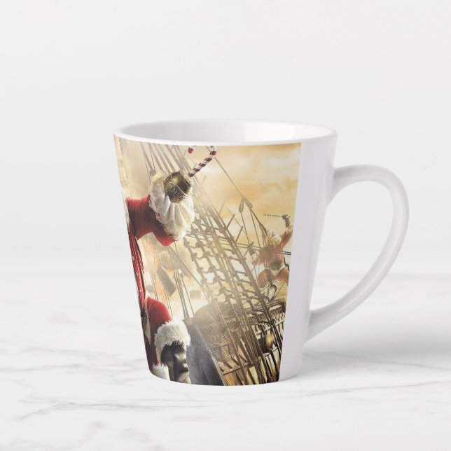 Santa Is A Pirate Latte Mug (Right)