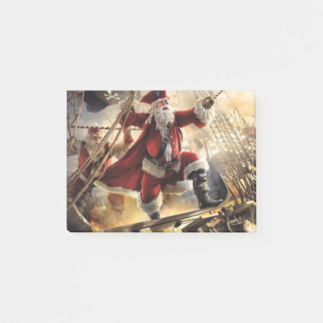 santa is a pirate post-it notes (Front)