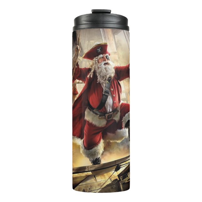 Santa Is A Pirate Thermal Tumbler (Front)