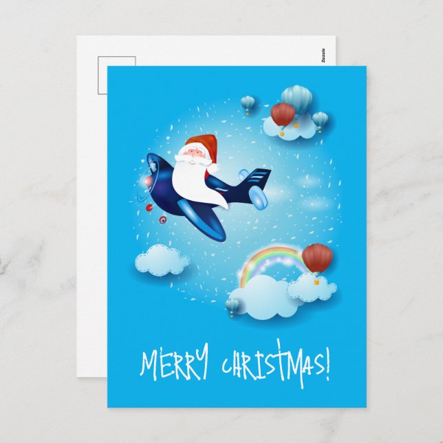 Santa is Coming Holiday Postcard (Front/Back)