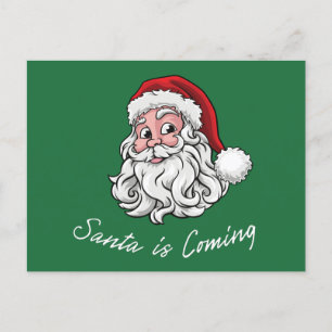 Santa is Coming Postcard