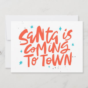 Santa is Coming to Town Holiday Design Card