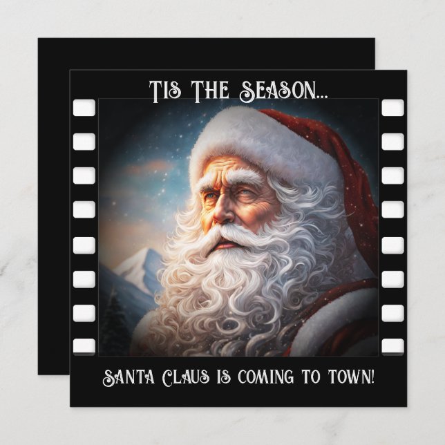 Santa is coming to Town Soon! Greeting Card (Front/Back)