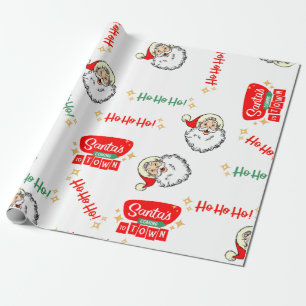 Santa is coming to town wrapping paper