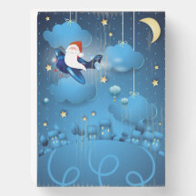 Santa is Coming  Wooden Box Sign