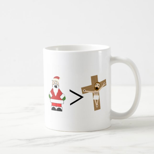 Santa is Greater than Jesus Coffee Mug (Right)