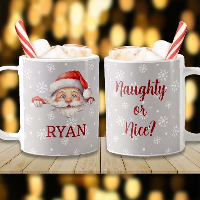Santa is Here Custom Name and Message Coffee Mug (Creator Uploaded)