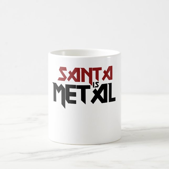 Santa is Metal Coffee Mug (Center)