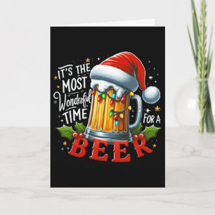 Santa It's The Most Wonderful Time For A Beer Chri Card