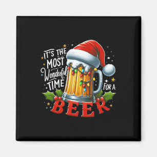 Santa It's The Most Wonderful Time For A Beer Chri Magnet