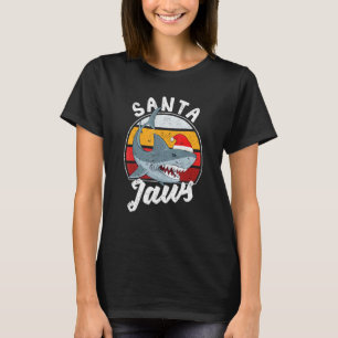 Santa Jaws Christmas Shark Claus Xmas PJs Anglers T-Shirt