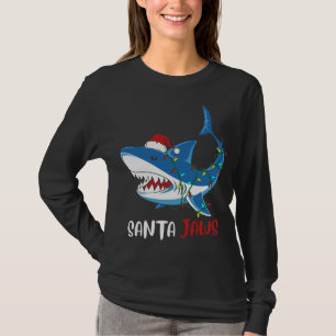 Santa Jaws Funny Christmas Shark T-Shirt