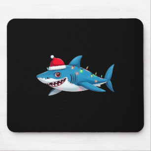 Santa Jaws Shark Christmas Lights Merry Sharkmas X Mouse Pad