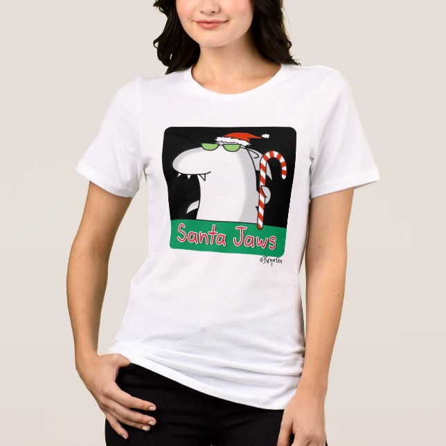 Santa Jaws Tri-Blend Shirt (Front)