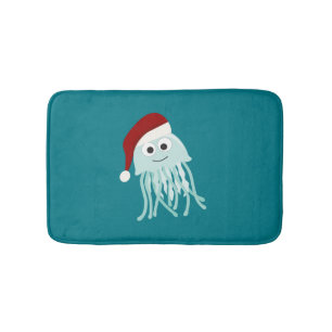 Santa Jellyfish Bath Mat