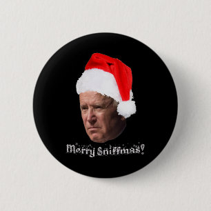 Santa Joe Biden Christmas Satire Design Pro Trump  6 Cm Round Badge