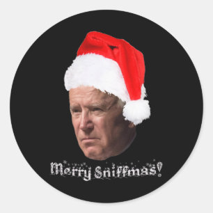 Santa Joe Biden Christmas Satire Design Pro Trump Classic Round Sticker