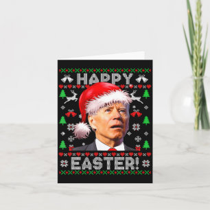 Santa Joe Biden Happy Easter Ugly Christmas Card