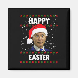 Santa Joe Biden Happy Easter Ugly Christmas Sweate Magnet
