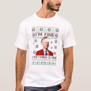 Santa Joe Biden I'm Fine Everything Is Fine Christ T-Shirt