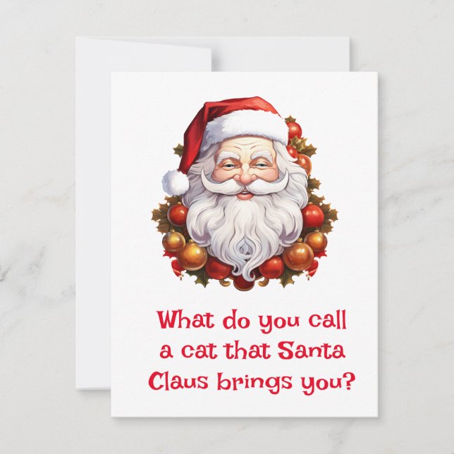 Santa Jokes Holiday Card (Front)