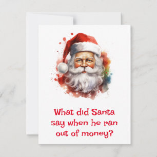 Santa Jokes I’m ‘nickel-less Holiday Card