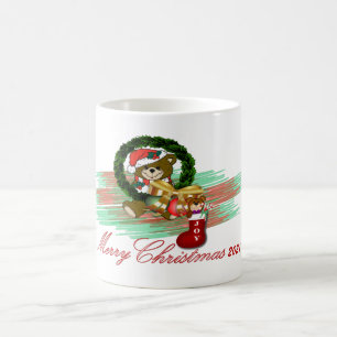 Santa Joy Sock Christmas Mug