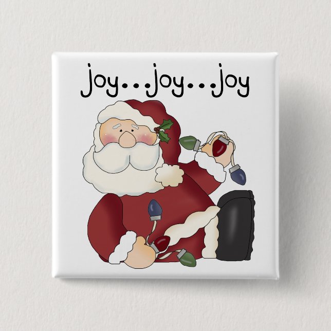 Santa Joy T-shirts and gifts 15 Cm Square Badge (Front)