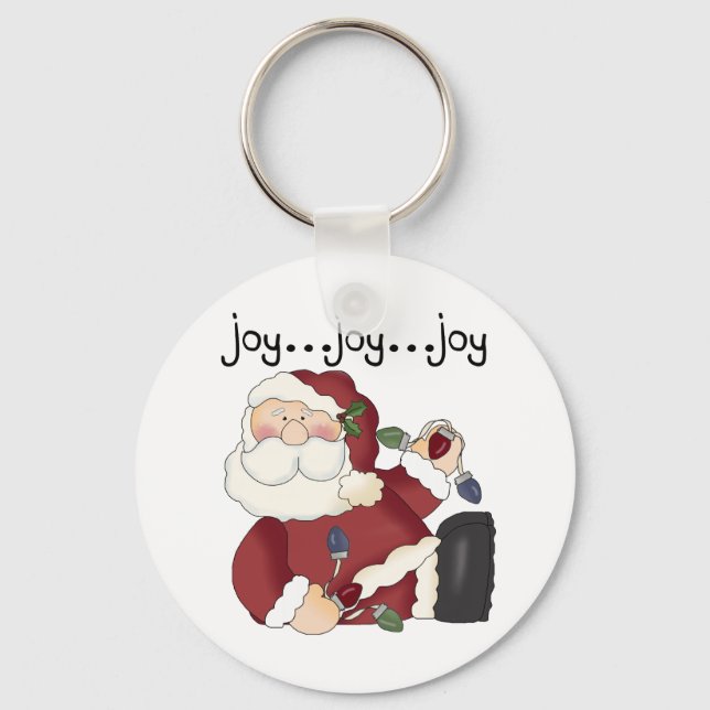 Santa Joy T-shirts and gifts Key Ring (Front)