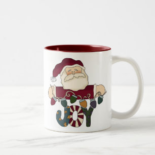 Santa Joy Two-Tone Coffee Mug