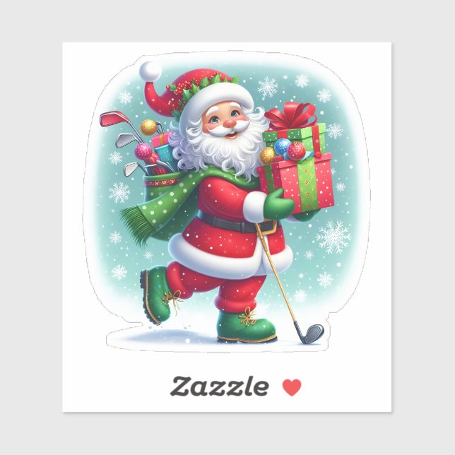 Santa Joyfully Carries Gifts and Clubs (Sheet)