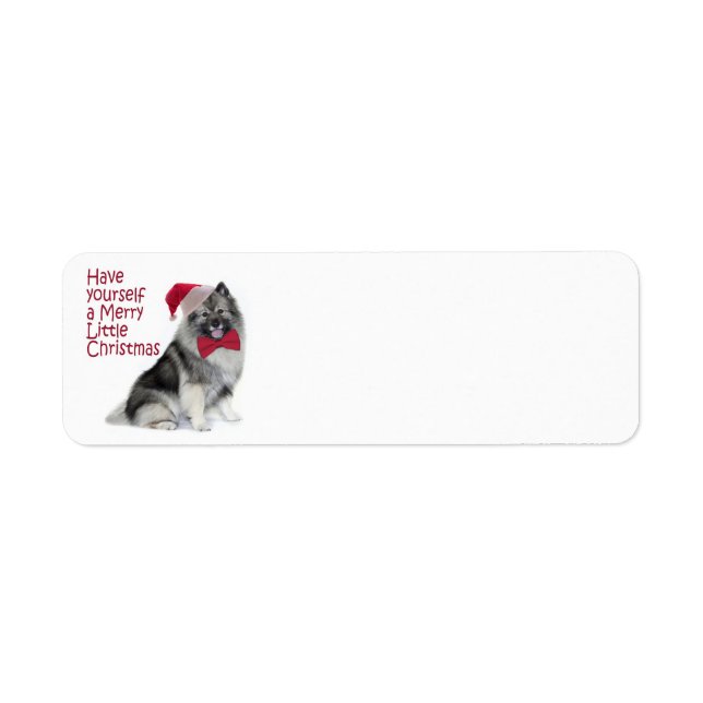 Santa Keeshond Return Address Labels (Front)