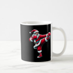 Santa Kickboxing Boxing Kicking Cool Sports Christ Coffee Mug