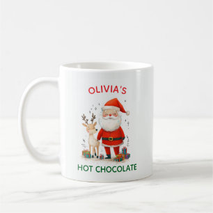 Santa Kids Children Christmas Cute Reindeer Coffee Mug