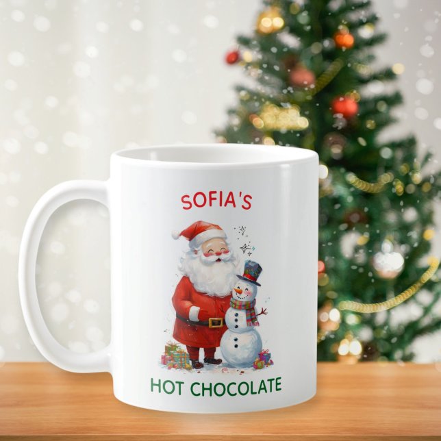 Santa Kids Children Festive Christmas Cute Snowman Coffee Mug (Creator Uploaded)