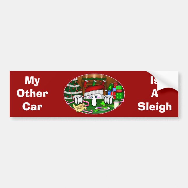 Santa Kilroy Bumper Sticker (Front)