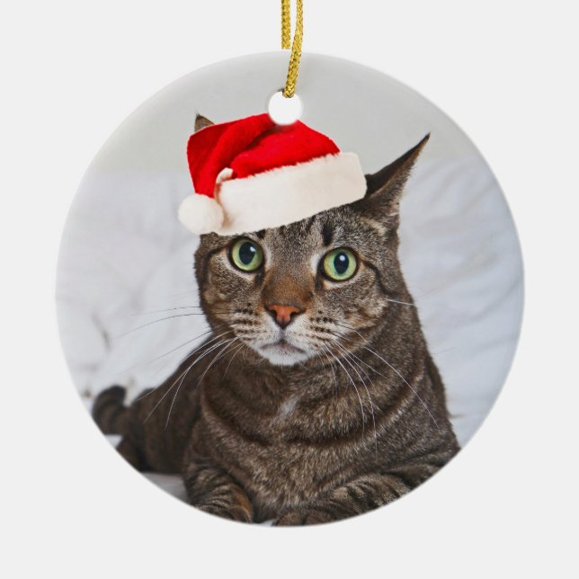 Santa Kip Ceramic Ornament (Front)