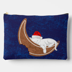 Santa Kitty and the Gingerbread Moon Accessory Pouch