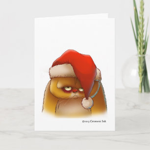 Santa Kitty Christmas card