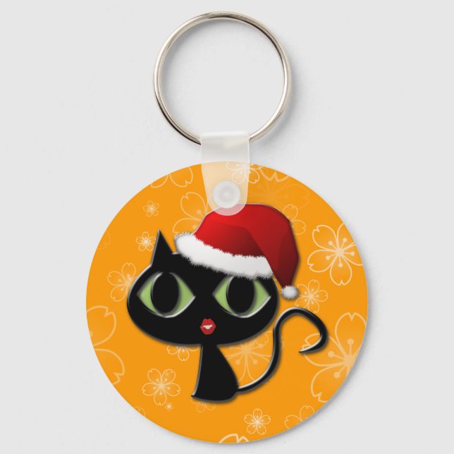 Santa kitty key ring (Front)