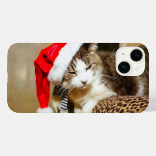 Santa Kitty Painterly Case-Mate iPhone 14 Case