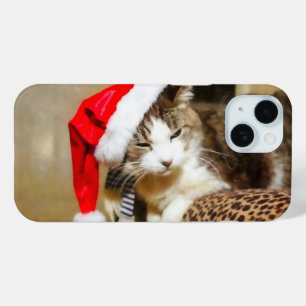 Santa Kitty Painterly iPhone Case