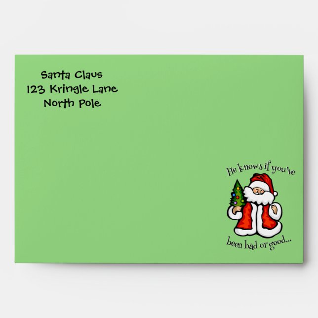 Santa Knows Envelopes (Front)